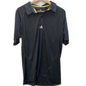 Adidas Polo Shirt Men’s Large Adizero Dark Charcoal Climalite Golf Activewear